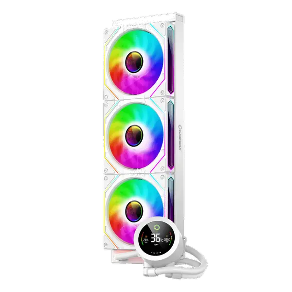 GameMax IceBurg 360 Digital White, Water Cooling 360 system, Full Copper block base, supports Intel LGA1851/1700/1366/1200/115X, AMD AM5/AM4
