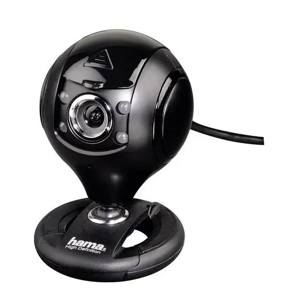 Уеб камера HAMA Spy Protect, HD, микрофон, Черна - 53950