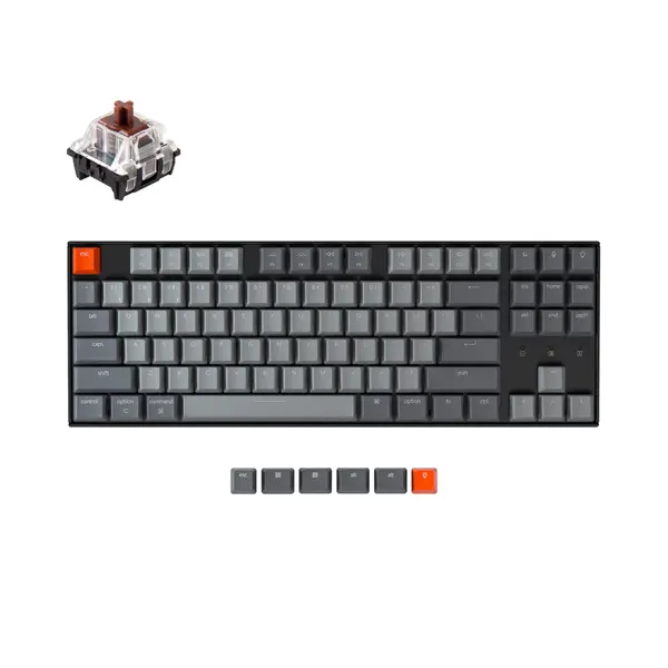 Преглед на Keychron K8 TKL: Геймърска механична клавиатура със сменяеми суичове Gateron Optical Brown