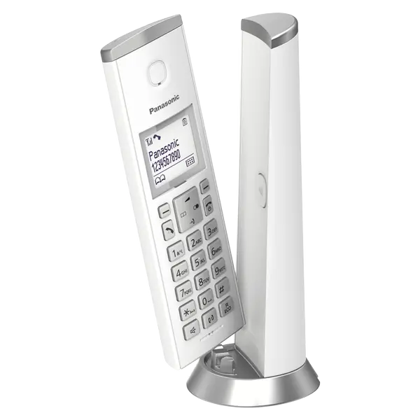Безжичен DECT телефон Panasonic KX-TGK210EXW - бял