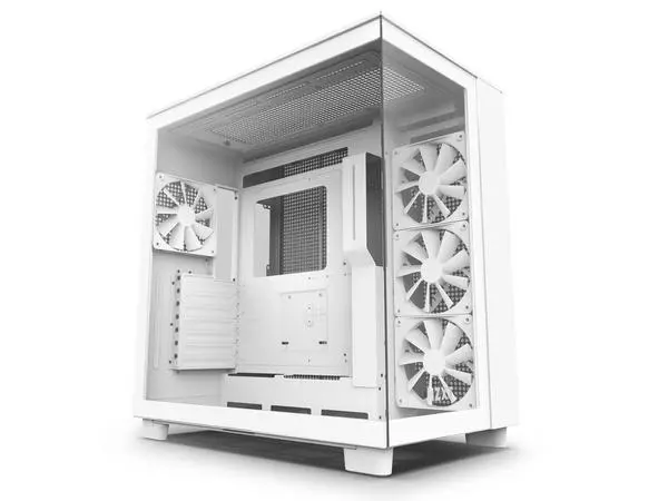 Кутия NZXT H9 Flow Matte White - Middle Tower - NZXT-CASE-H91FW-01
