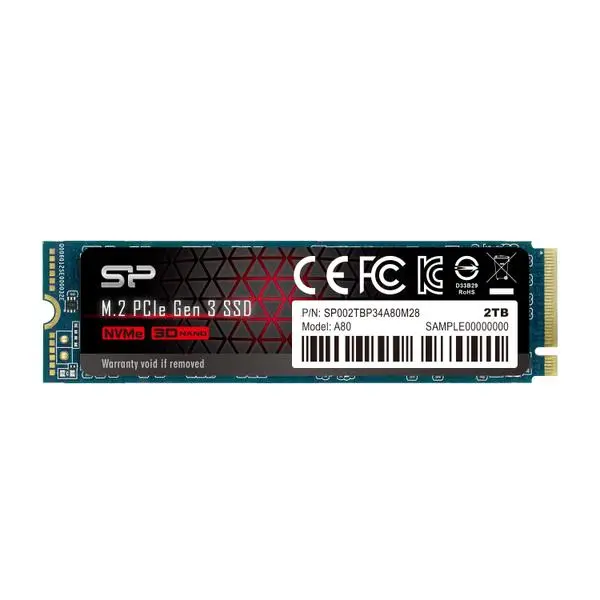 SSD Silicon Power P34A80, M.2-2280, PCIe NVMe, 2TB - SLP-SSD-P34A80-2TB