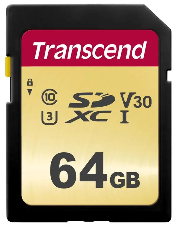 Transcend 64GB SD card UHS-I U3, MLC - TS64GSDC500S