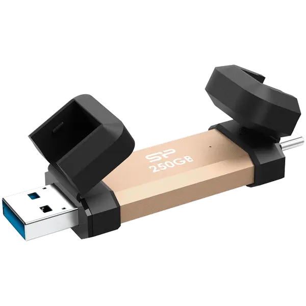 Silicon Power UC3S72 250GB, USB3.2 Gen2,DS72, Gold - SP250GBUC3S72VPG