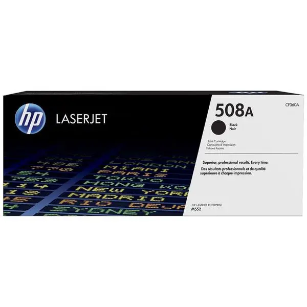 HP 508A Black Original LaserJet Toner Cartridge (CF360A) - CF360A