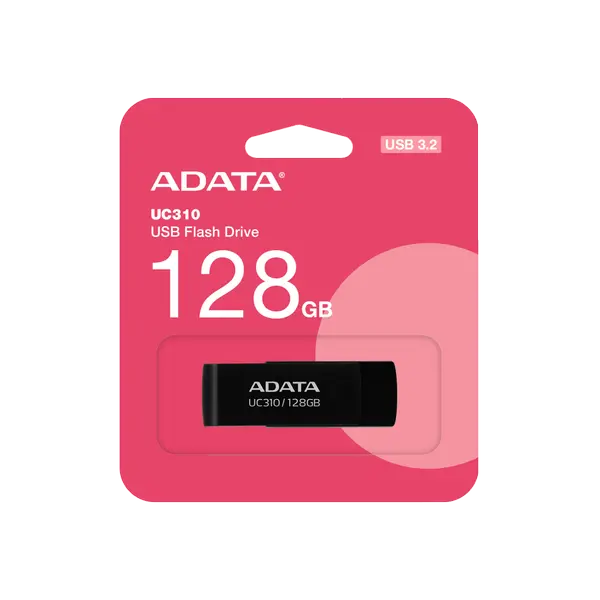 ADATA USB3.2  128GB PLASTIC - UC310-128G-RBK