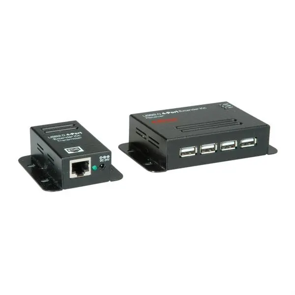 ROLINE USB 2.0 екстендър, RJ-45, PoC, 4x USB, макс. 50.0 м - 12.04.1101