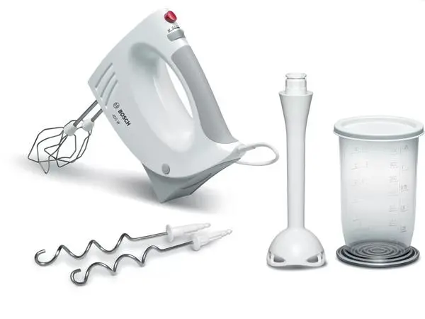 Bosch MFQ3540, Hand mixer, 450 W, 5 speeds plus turbo function, White-gray - MFQ3540