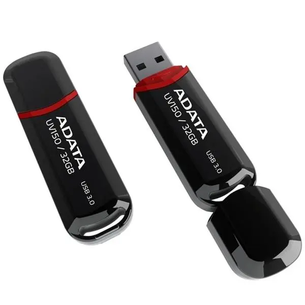 Памет 32GB USB Flash, A-Data UV150, USB3.0, черна, AUV150-32G-RBK