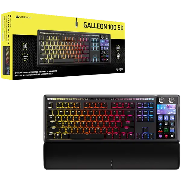 CORSAIR GALLEON 100 SD RGB Mechanical Gaming Keyboard, Backlit RGB LED, CORSAIR MLX Pulse - CH-912A31I-NA