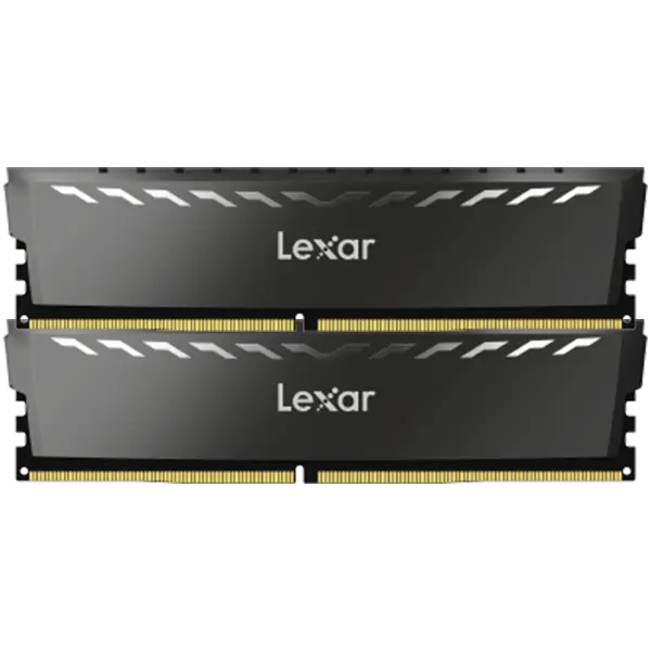 Lexar 2x16GB THOR DDR4 3600 UDIMM XMP Memory with Black heatsink. Dual pack - LD4U16G36C18LG-RGD