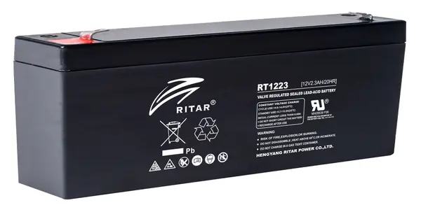 Оловна батерия RITAR (RT1223), 12V, 2.3Ah, AGM, 177/ 35/ 62 mm - RITAR-RT1223