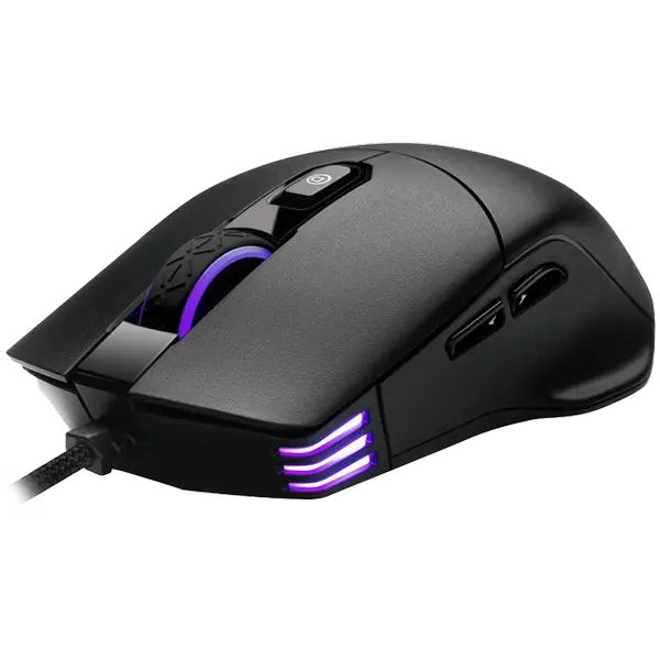 EVGA X12 Gaming Mouse, 8k, Wired, Black, Customizable, Dual Sensor, 16,000 DPI, 5 Profiles - 905-W1-12BK-K3