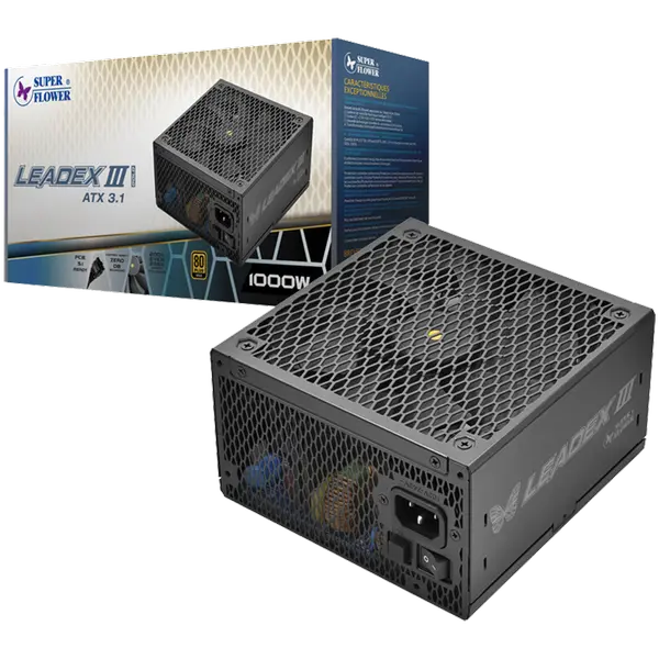 Захранване Super Flower Leadex III Gold 1300W ATX 3.1, 80 Plus Gold, Fully Modular - SF-1300F14GE