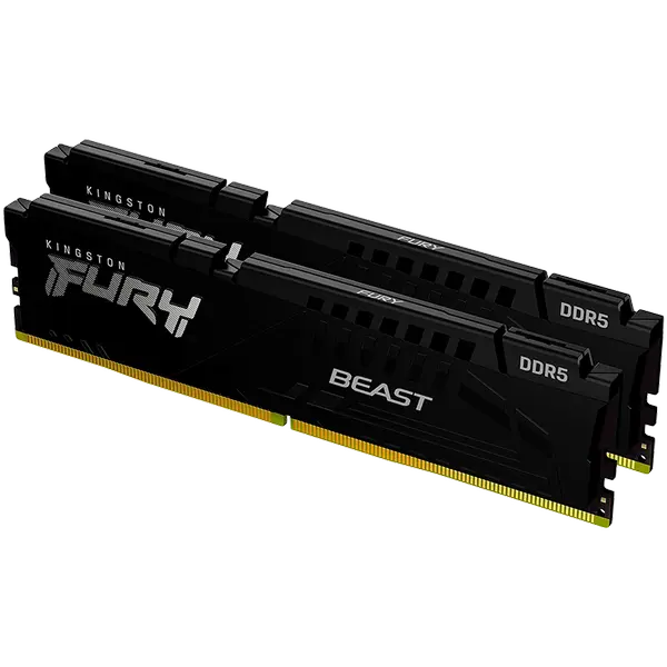 Kingston 64GB 5200MT/s DDR5 CL40 DIMM (Kit of 2) FURY Beast Black - KF552C40BB2K2-64
