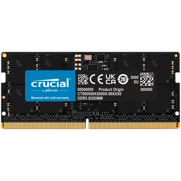 Crucial 16GB DDR5-5600 SODIMM CL46 (16Gbit), EAN: 649528929938 - CT16G56C46S5