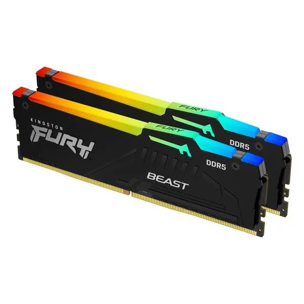 Kingston FURY Beast Black RGB 64GB(2x32GB) DDR5 5600MHz CL40 -  KF556C40BB2AK2-64