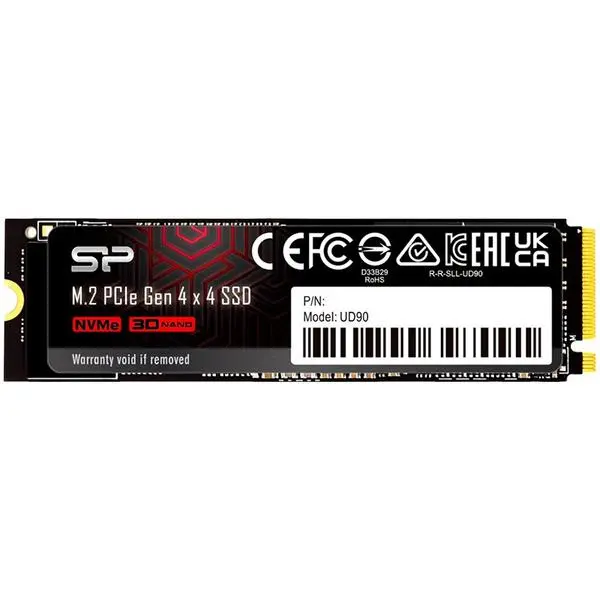 SILICON POWER UD90 500GB SSD, M.2 2280, PCIe Gen 4x4, Read/Write: 4800 / 4200 MB/s - SP500GBP44UD9005