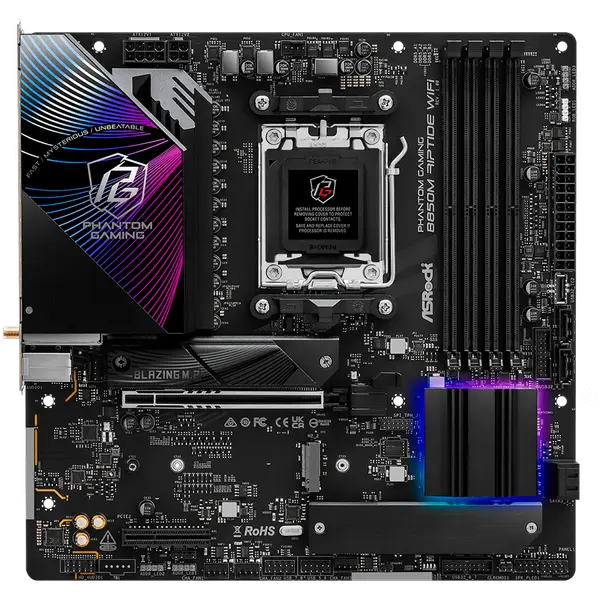 ASROCK B850M RIPTIDE WIFI mATX AM5 DDR5 - B850M RIPTIDE WIFI