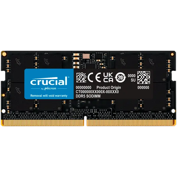 Crucial 16GB DDR5-4800 SODIMM CL40 (16Gbit), EAN: 649528906526 - CT16G48C40S5