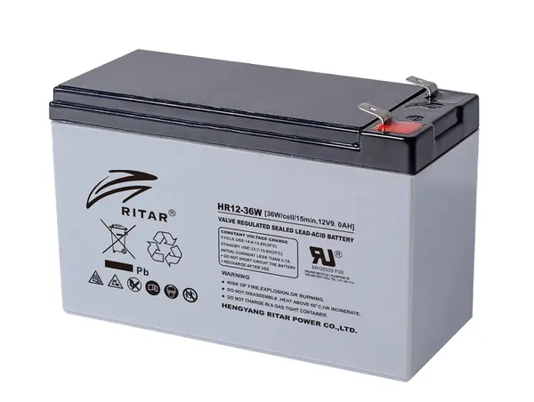 Оловна батерия RITAR, (HR12-36W) VRLA, 12V, 9Ah, 151/ 65/ 94 mm, Терминал2 - RITAR-HR12-36W