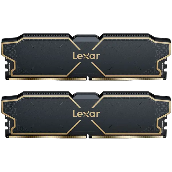 Lexar 32GB Kit (2x16GB) THOR DDR5 6000 CL38 1.3V Memory with heatsink, Dual pack, Black Color - LD5U16G60C38LG-RGD