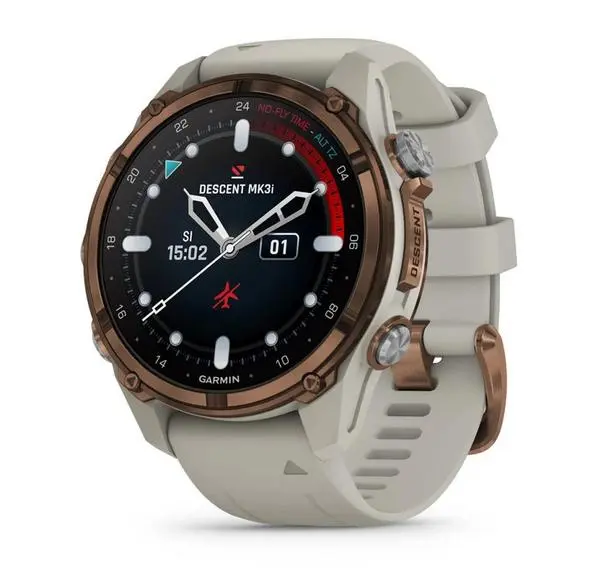 Garmin Descent Mk3i - 43мм - Descent Mk3i - 43 мм|Bronze PVD титан с French grey силиконова каишка - 010-02753-14