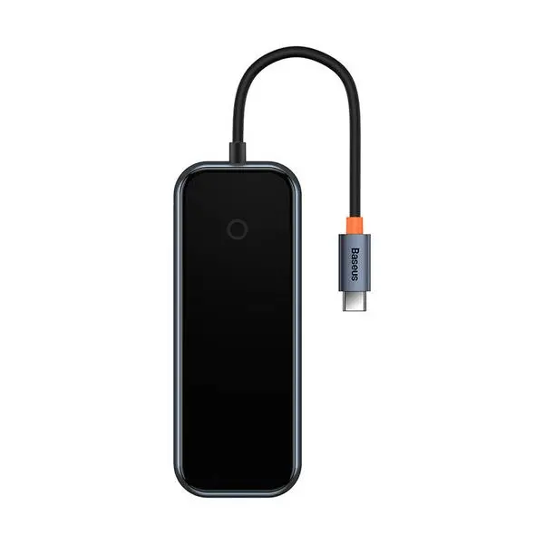 USB хъб Baseus AcmeJoy WKJZ010513 4-портов USB-C към 1xUSB-C / 4xUSB3.0 - тъмносив