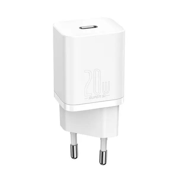 Зарядно устройство Baseus Super Si QC USB-C, 20W, бяло CCSUP-B02 (v)