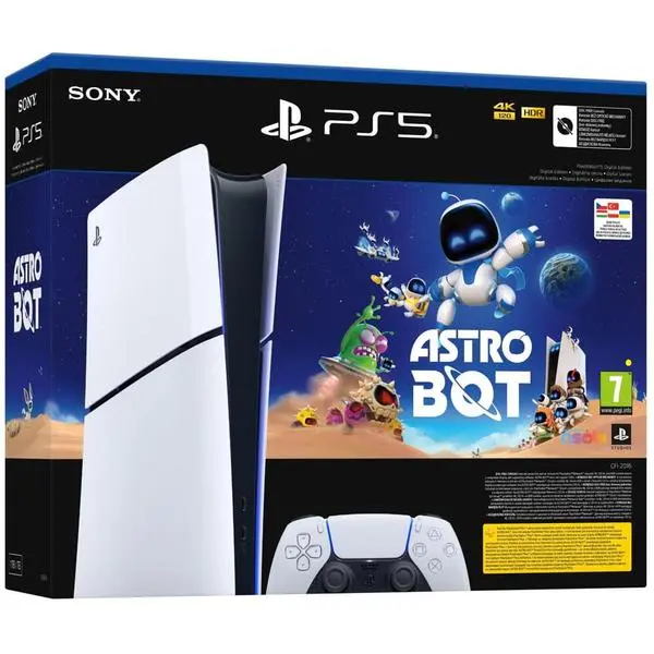 Конзола PlayStation 5 (Slim) - Digital Edition - Astro Bot 1TB, бяла