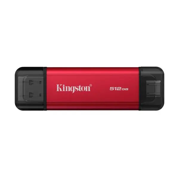 диаметър лаш памет Kingston Dual USB-A/C Portable SSD 512GB - Black/Red - SPSD/512GB