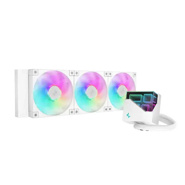 DeepCool Водно охлаждане Water Cooling LT360 WH Addressable RGB, Infinity mirror design LGA1851/AM5 - R-LT360-WHAMNC-G-1