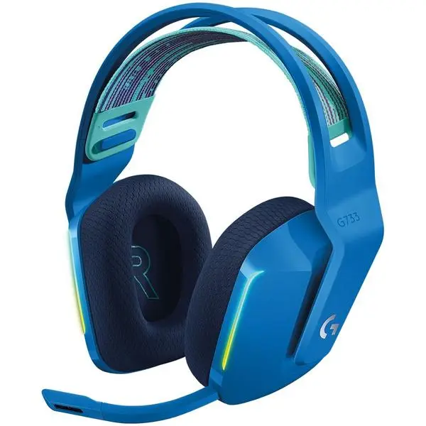 LOGITECH G733 LIGHTSPEED Wireless RGB Gaming Headset - BLUE - 2.4GHZ - EMEA - 981-000943