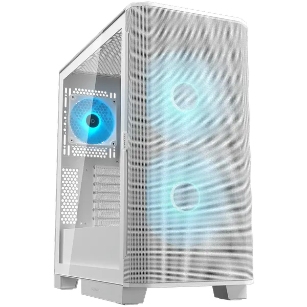COUGAR AIRFACE FLO RGB PC Case, Mid Tower, White - CGR-5YA6W-RGB