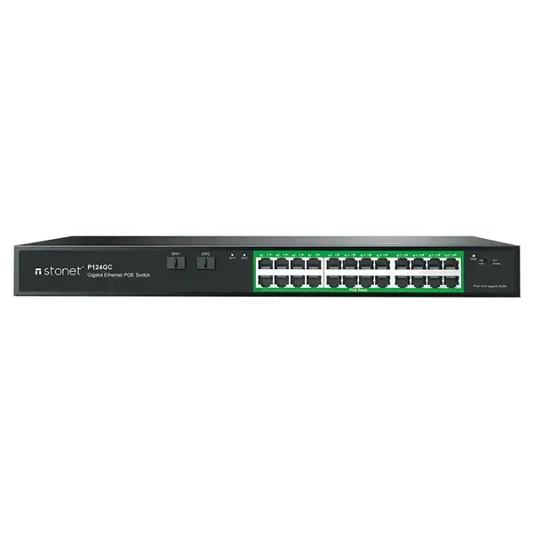 Stonet 24 GE POE+2GE SFP Uplink POE Switch P124GC