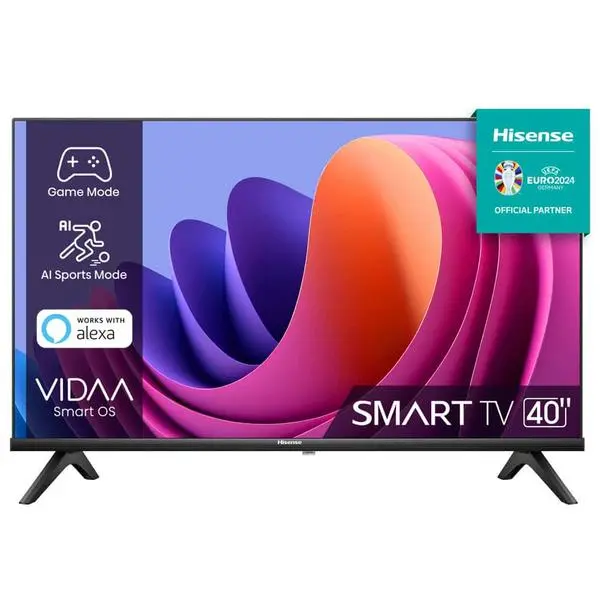 Hisense 40" A4N, Full HD 1920x1080, DLED, HDR, HLG, DTS HD, Smart TV, WiFi, WiFi Direct, 2xHDMI, 2xUSB, LAN, CI+, DVB-T2/C/S2, Black, 40A4N