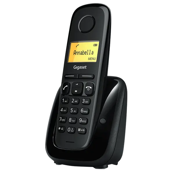 Безжичен DECT телефон Gigaset A180 - черен - 1015162