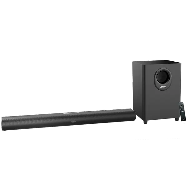 F&D HT-330 2.1 TV Soundbar with Wired Subwoofer, 80W RMS (20Wx2+40W), Full-range speaker: 50x90mm + 6.5'' Subwoofer - HT-330