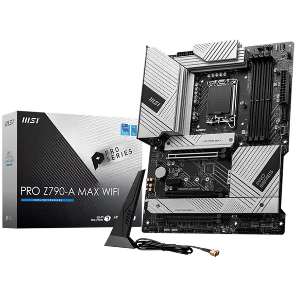 MSI PRO Z790-A MAX WIFI, ATX, Socket 1700, Dual Channel 4xDDR5 7800+(OC)MHz, 3x PCIe x16 slot - PRO_Z790-A_MAX_WIFI