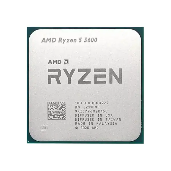 Процесор AMD Ryzen 5 5600, шестядрен (3.5/4.4GHz, 32MB Cache, AM4), Tray, без охлаждане, 100-000000927
