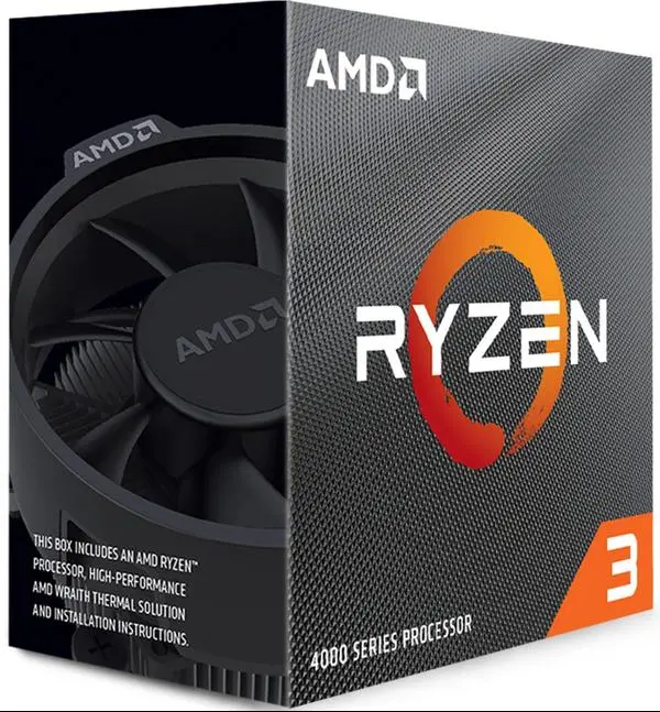 Процесор AMD Ryzen 3 4100, AM4 Socket, 4 Cores, 8 Threads, 3.8GHz(Up to 4.0GHz), 6MB Cache, 65W, BOX - 100-100000510BOX