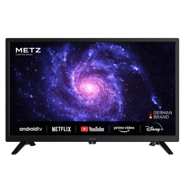 Телевизор METZ 24MTC6000Z, 24"(60 см), LED HD, Smart TV, Android 9.0 TV, Черен - METZ-TV-24MTC6000Z
