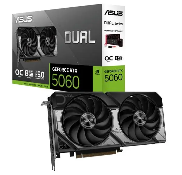 Asus Dual GeForce RTX 5060 8GB GDDR7 OC - 90YV0N12-M0NA00