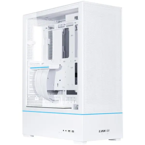 Кутия Lian-Li SUP01W Mid-Tower, Tempered Glass, Бяло - LL-CASE-GELI-952