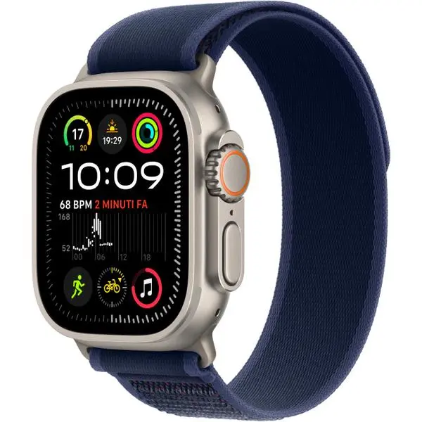 APPLE Watch Ultra 2 GPS + Cellular 49mm Natural Titanium Case with Blue Trail Loop - S / M -  (К)  - MX4J3FD/A (8 дни доставкa)