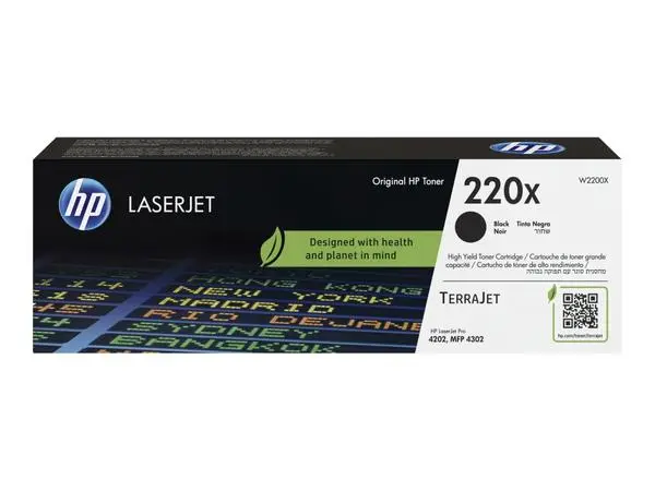 HP 220X Black Original LaserJet Toner Cartridge - W2200X