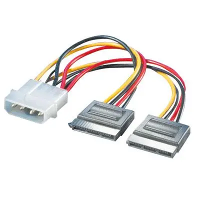 Roline Y-Power Cable 4-Pin HDD to 2x SATA 0.12m 11.03.1050