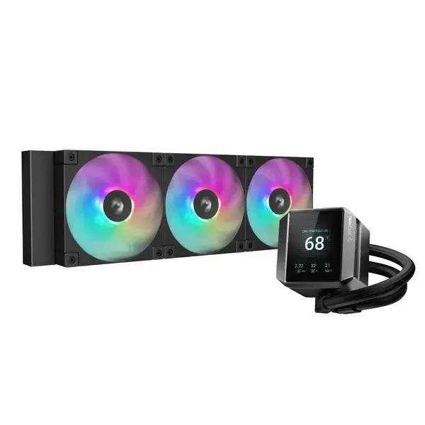 DeepCool Водно охлаждане Water Cooling MYSTIQUE 360 ARGB LCD Screen - R-LX750-BKADSNC-G-1