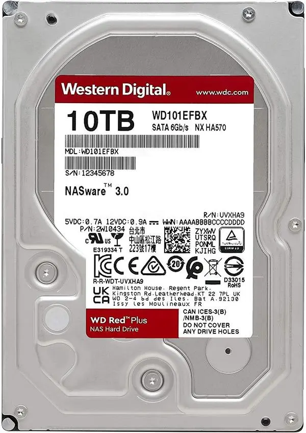 Хард диск WD Red Plus, 10TB, 256MB Cache, SATA3 6Gb/s