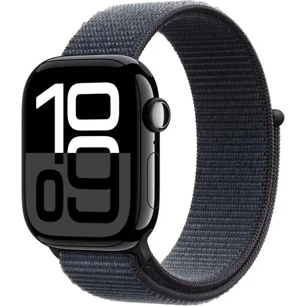 APPLE Watch Series 10 GPS + Cellular 42mm Jet Black Aluminium Case with Ink Sport Loop -  (К)  - MWX83QF/A (8 дни доставкa)